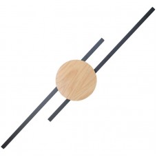 Απλίκα Τοίχου LED 23W 2862lm 230V Θερμό Φως Μαύρο-Ξύλο JAVA 1369